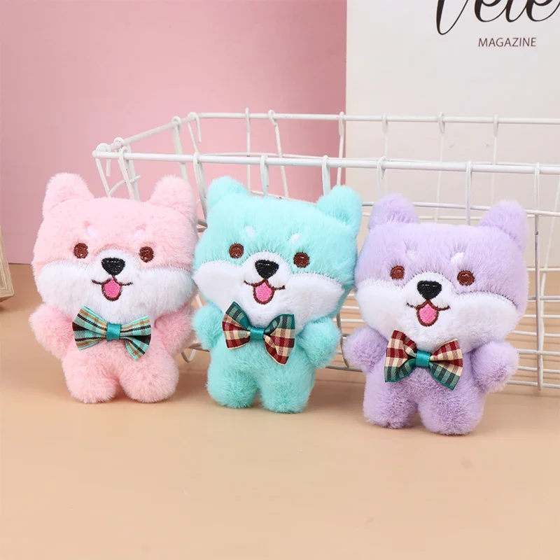 Cute Shiba Inu Plush Toy Cartoon Dog Pendant Soft Stuffed Doll Keychain Backpack Car Bag Key Ring Decor Kid Gift