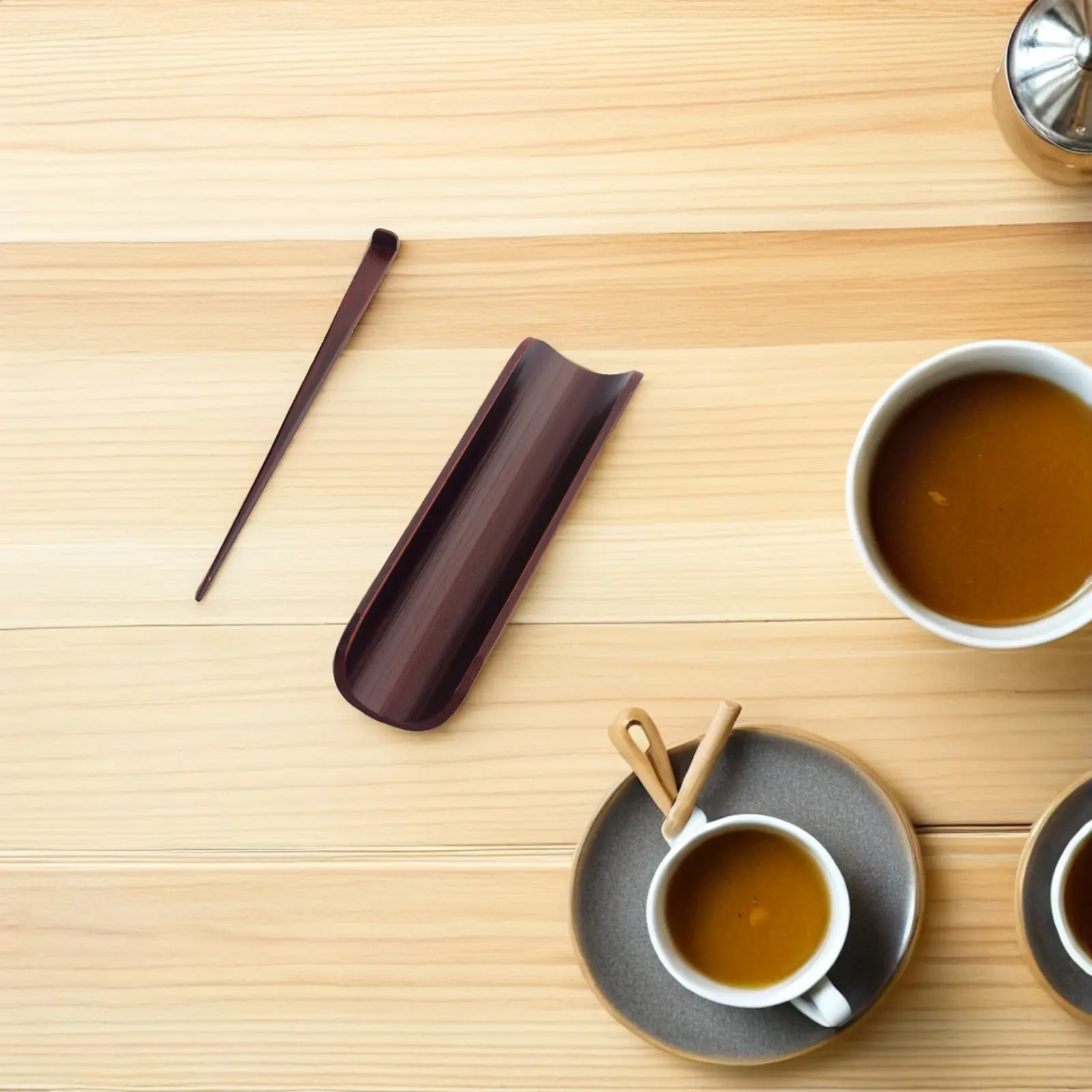 19 Pcs Tea Ceremony Tools Set Stainless Steel Bamboo Accessories Chinese Gongfu Kit Essential for Tea Brewing Art