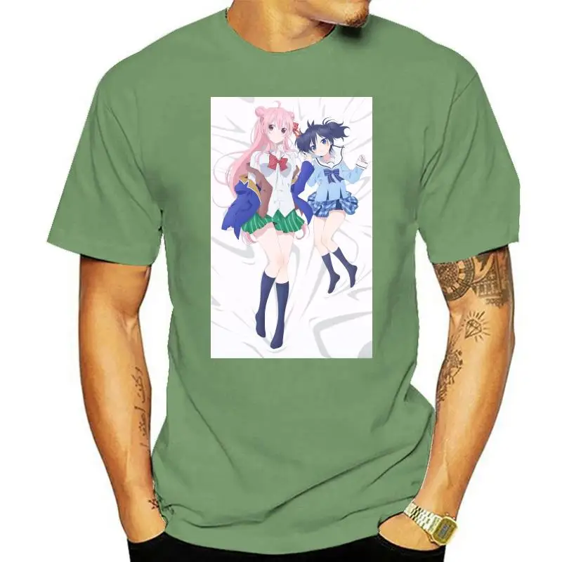 Ddlc T Shirt Satou And Shio On Bed T-Shirt 100 Percent Cotton Men Tee Shirt Awesome 4xl Short Sleeve Print Classic Tshirt