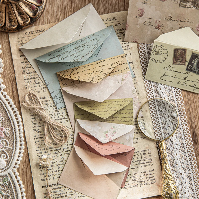 Mr.Paper Ivory Mini Small Envelope Set Mailing Time Collection scrapbooking stickers stationery supplies Gift for Students