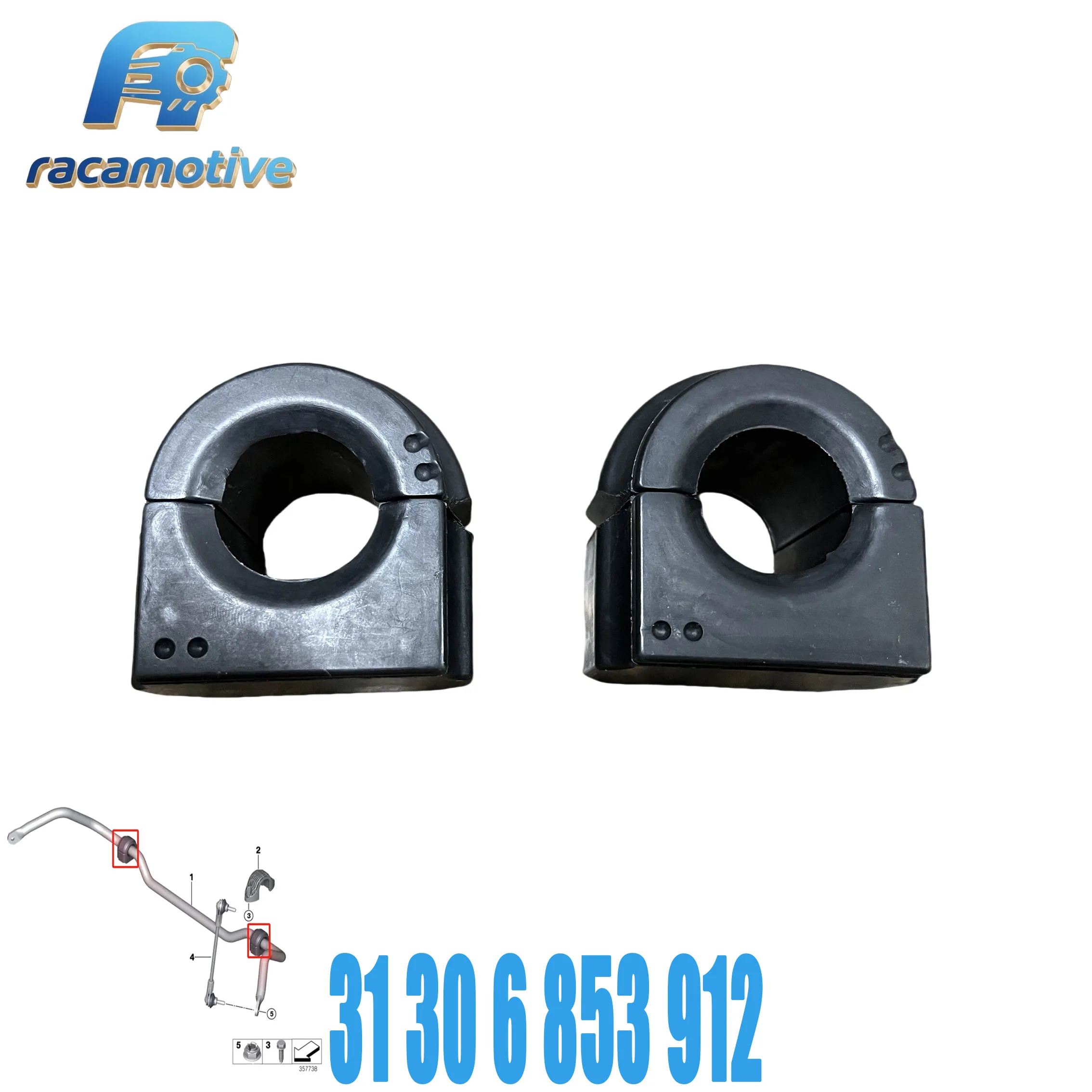 31306853912 31356788710 For BMW F45 F46 X1 F48 Mini Clubman F54 2PCS Front Stabilizer Bar Balance Bar Bushings.