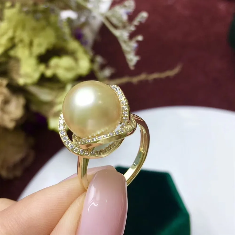 DIY Pearl Accessories 18K Gold-coated Copper-plated Gold Explosion Bird's Nest Ring Adjustable Work in Progress Empty Holder