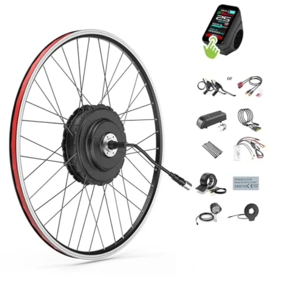 

Ebike Conversion Kit: G0900 48V750W Rear Hub Motor Kit for Mountain Bike, Brushless Geared Electric Bike Kit with 800S Display