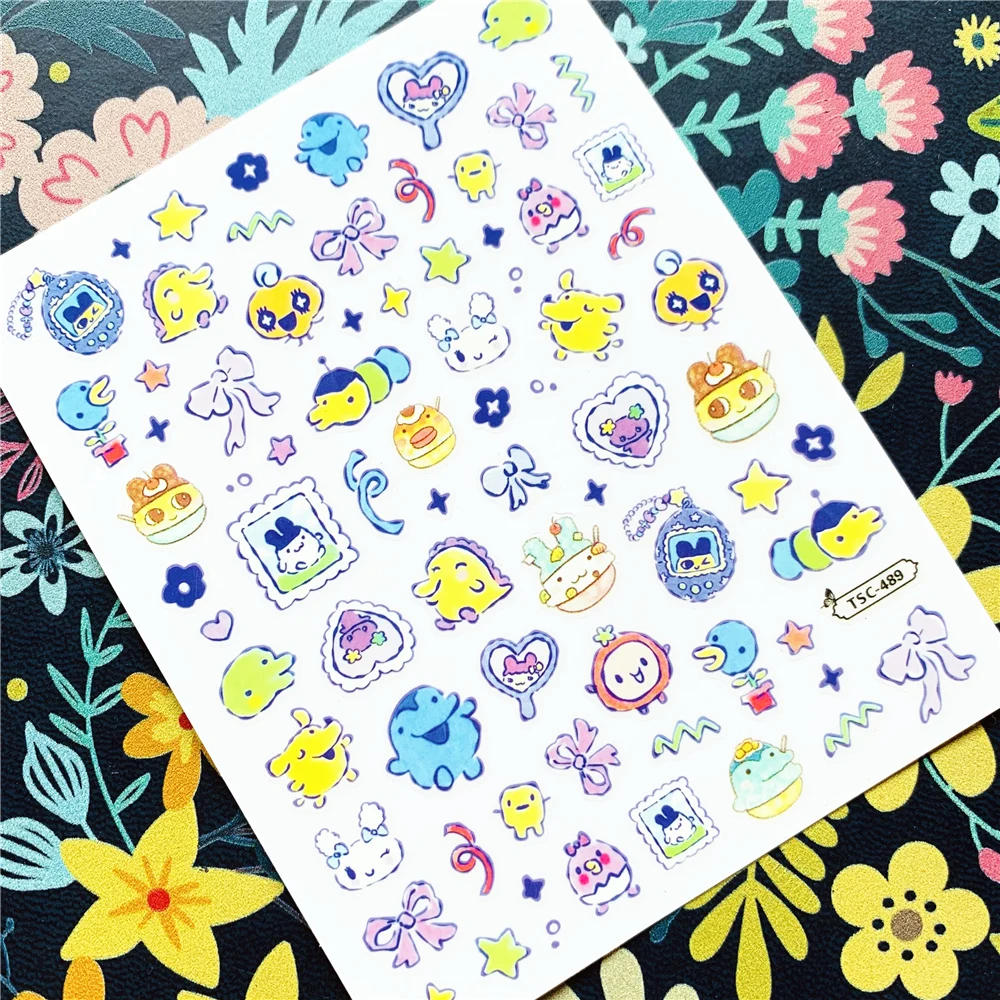 Newest TSC-498 Cartoon clown series 3d nail art stickers decal template diy nail tool decoration