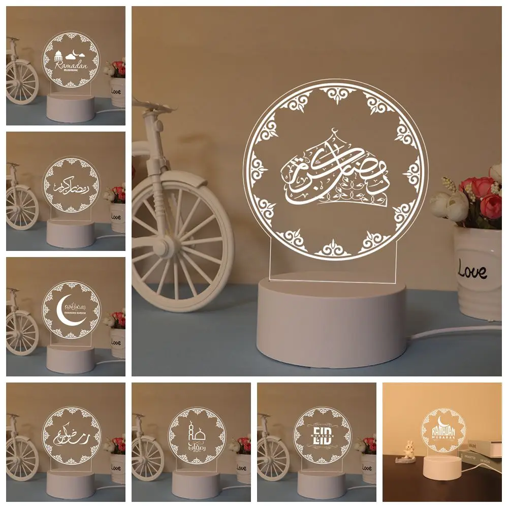 

DIY Mohammedanism 3D Led Night Light Color Changing Bedside Rechargeable Night Lights Children'S Christmas Gift
