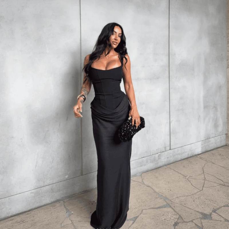 

Oligai женское элегантное вечернее платье макси с корсетом, длинное платье на шнуровке сзади, торжественное платье без рукавов для вечеринки, свадьбы, коктейля