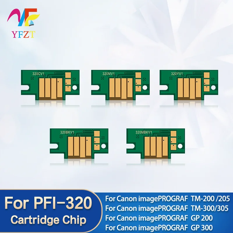 300ml For Canon PFI-320 Reusable Cartridge Chip For Canon TM-200 TM200 TM-205 TM300 TM305 TM300 TM305 Printer Chips