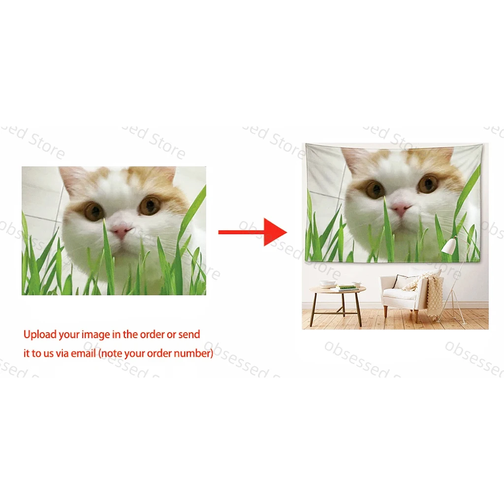 Customized tapestry printing for your pictures, room wall hanging decoration, tapestry customization, home textile products