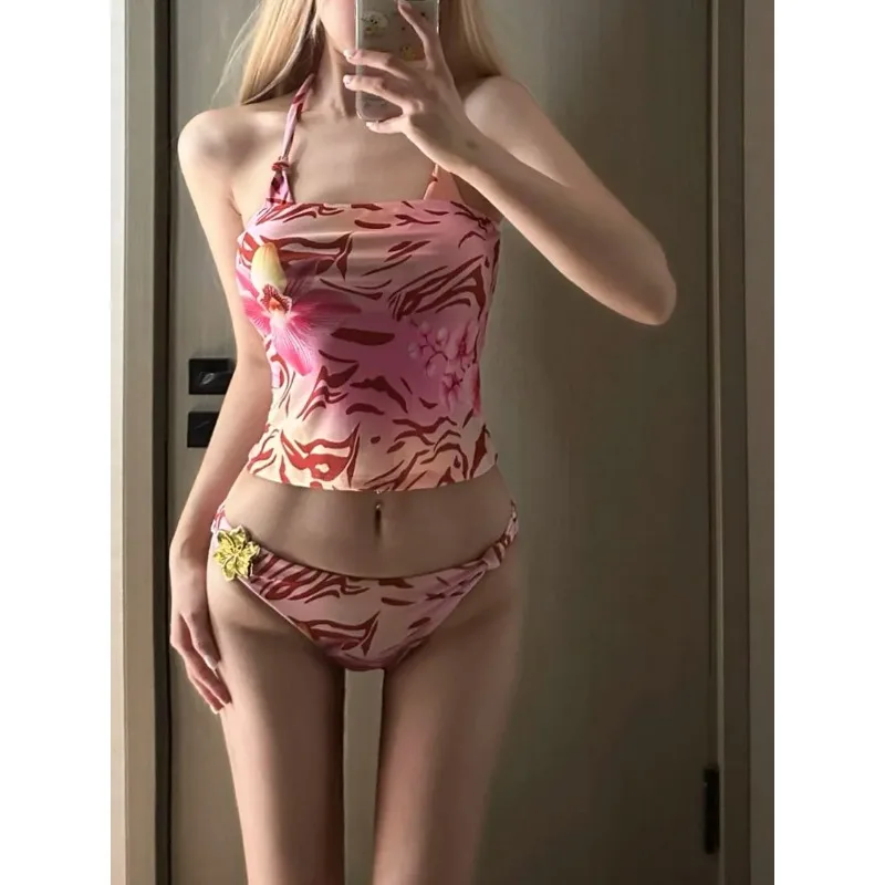 

Women's Sexy Bikini Three Piece Set Skirted Split Swimsuit Hot Girl Beach Vacation Swimwear