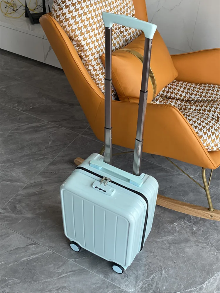 4インチの機内持ち込みスーツケース、女性用春秋軽量プルマンバッグ、ファッショナブルなユニバーサルトラベルバッグ、ローラー付き