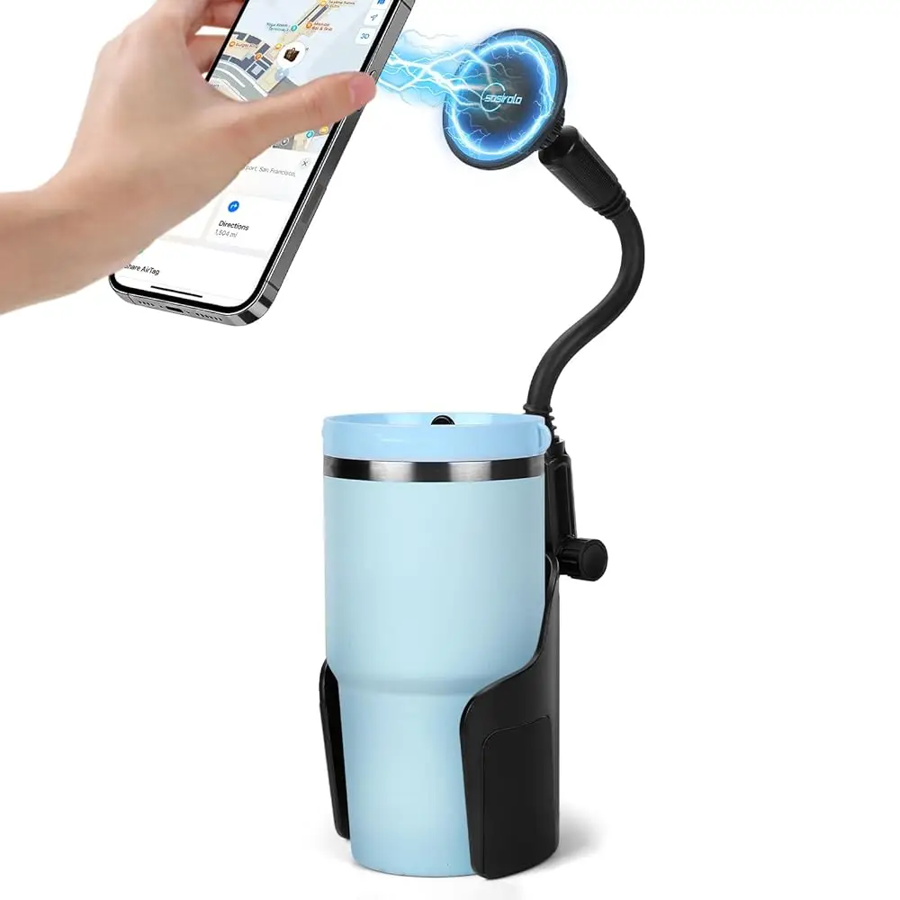 

Magnetic Cup Holder Phone Holder for Magsafe, 360° Adjustable Long Gooseneck & Powerful N54 Magnet Cell Phone Mount for Car C