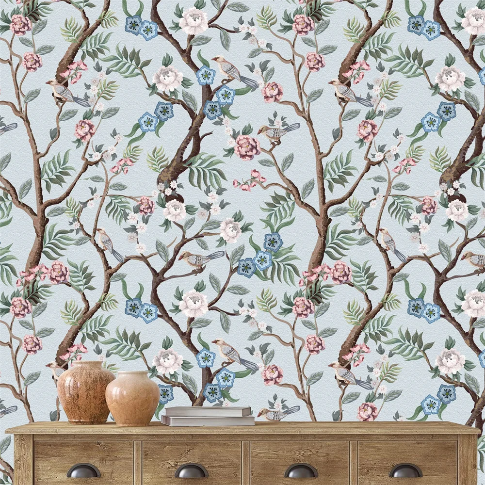 Branches birds flowers natural scenery wallpaper cabinets wardrobes bedrooms living rooms home decor murals customized murals