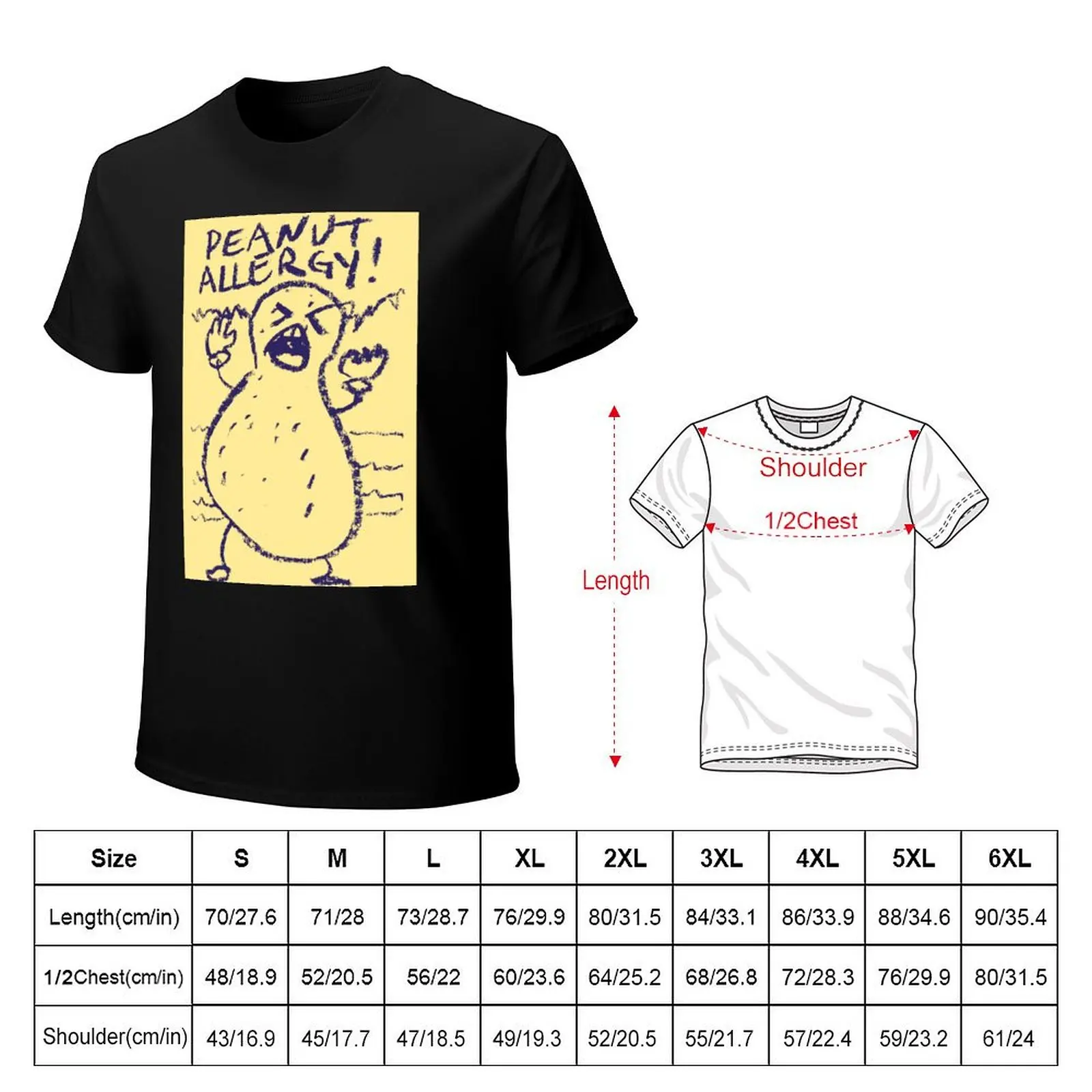 Peanut Allergy T-Shirt Soft Lightweight Cotton T-Shirt