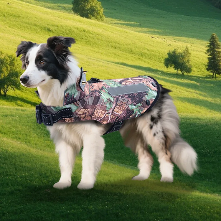 Abrigo antimordiscos con arnés para perro: ropa protectora acolchada - imagen 4