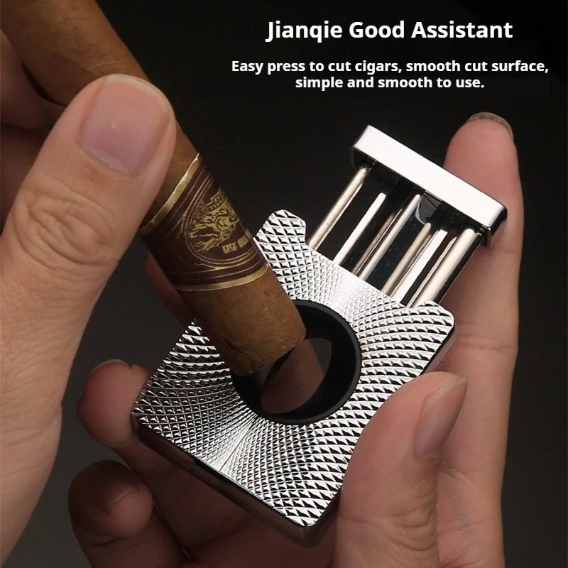 جديد الراقية السيجار المقصات المعدنية الخامس الربيع مقص المحمولة حاد السيجار قطع سكين الراقية السجائر الهدايا #4