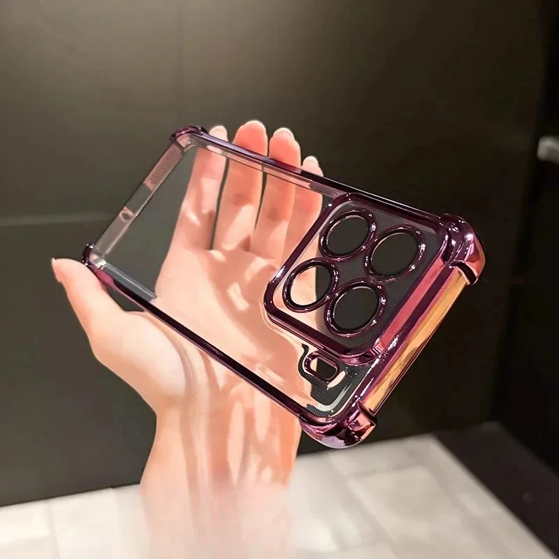 ل Xiaomi Mi 15T 15 T 15tPro Pro Mi15T سيليكون الغطاء الخلفي أربعة زوايا المضادة للصدمات تصفيح واضح عدسة حماية فليم كابا