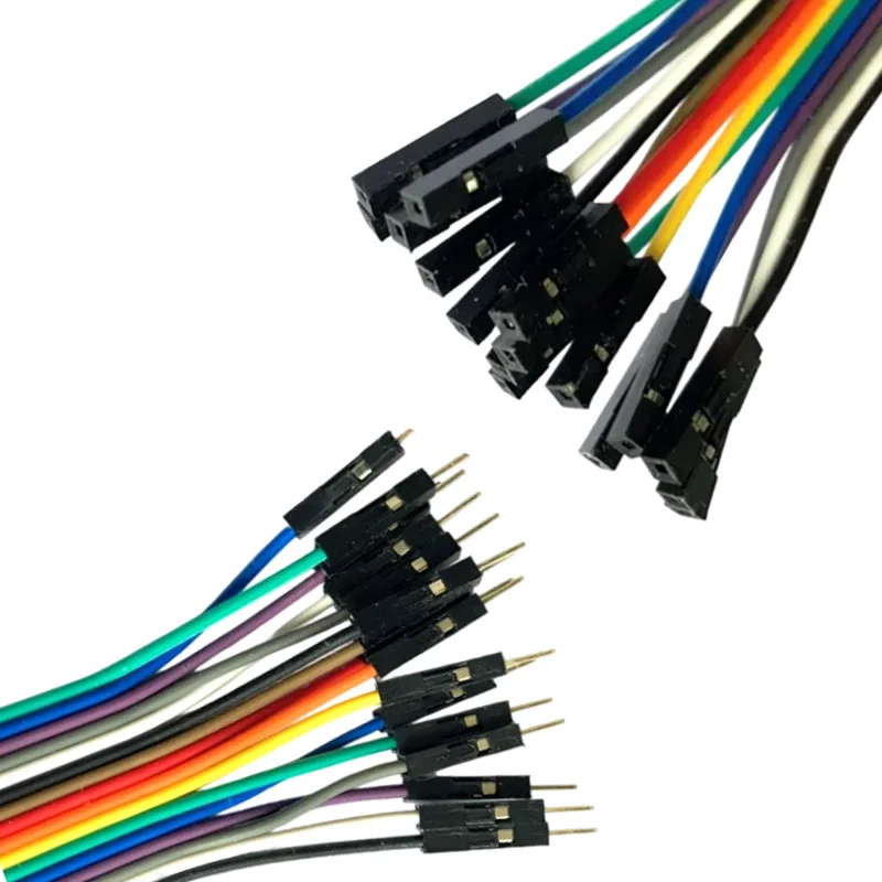 10PCS Double-ended 1P DuPont Wire 2.54MM Male/Female 10/15/20/30cm Connector Line Color Cable
