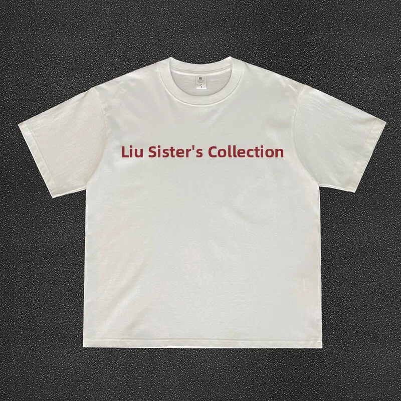 Pure Cotton Short Sleeve T-Shirt Unisex Retro Design Creative Fun Text Print Breathable Casual Wear for Men And Women