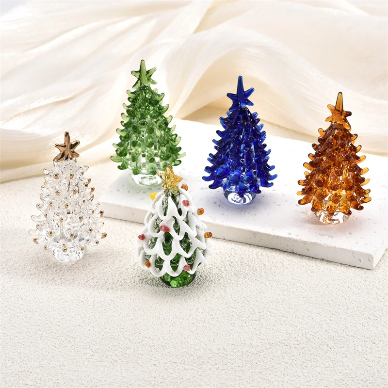 

Cute Glass Car ornament Christmas Tree Glass Ornament Christmas Gift Desktop Decoration