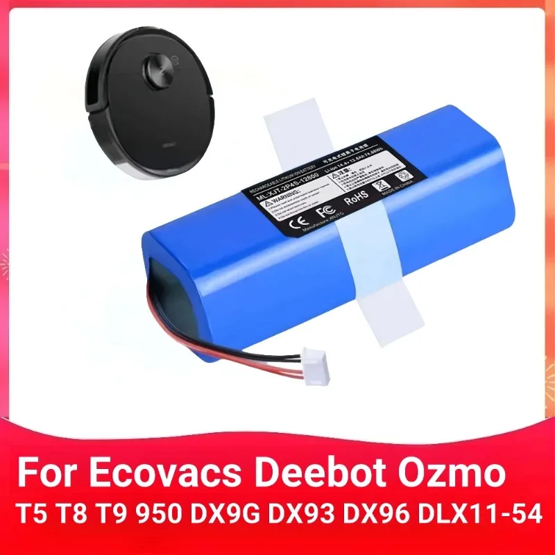 

2025 Upgrade 12800mAh14.4V For ecovacs T5 T8 T9 T10 T20 DLX11 DLX13 DLN12 X1 X1omni X1turbo Sweeping robot battery