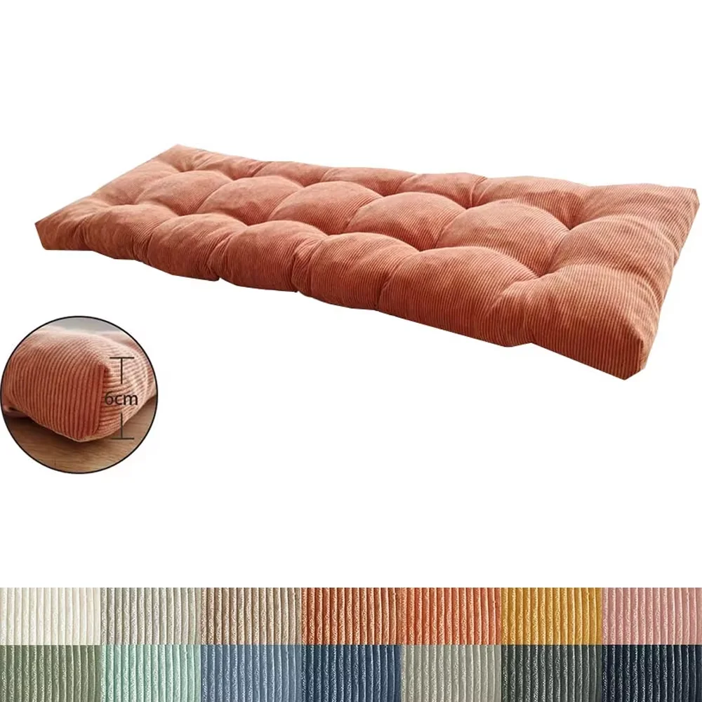 

Вельветовая длинная подушка для скамейки, эркер, внутренняя подушка для сидения, длинный матрас, подушка для сиденья стула, декоративные садовые подушечки Cojines, качели