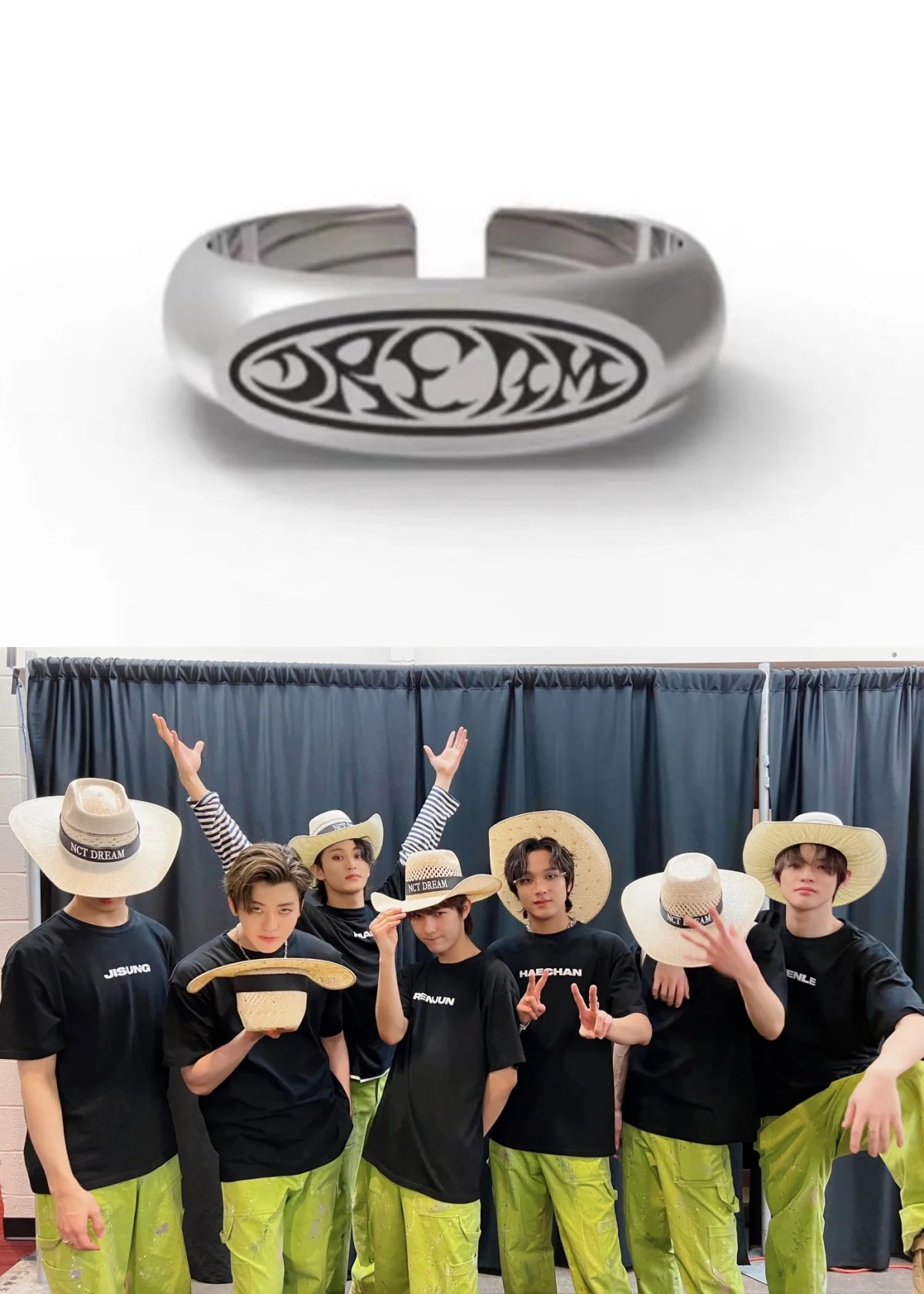 Korean Boys Group NCTdream Official istj Rings MARK RENJUN JENO HAECHAN JAEMIN CHENLE JISUNG Same Style Support Ring Jewelry