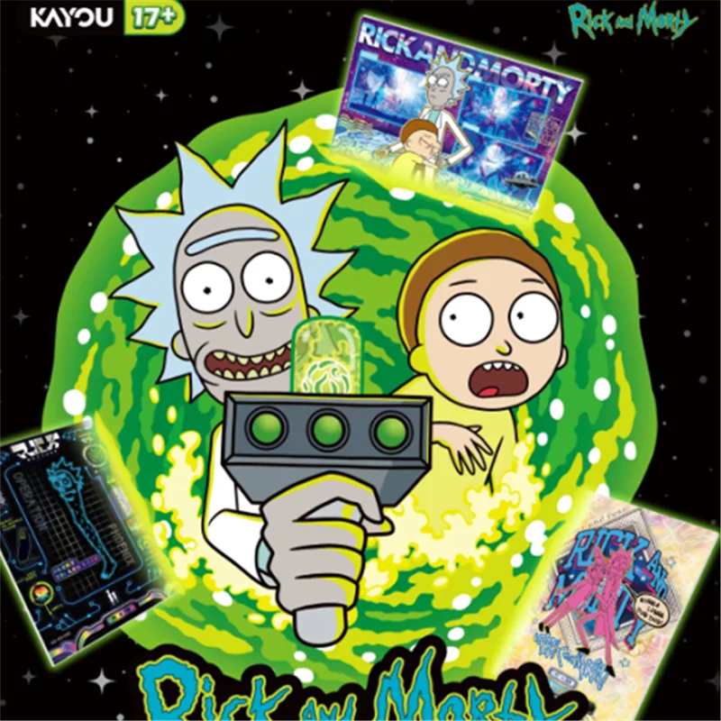 KAYOU Rick and Morty Infinite universe travel exploration collection card Starry Sky Double layer thick card booster toy gift