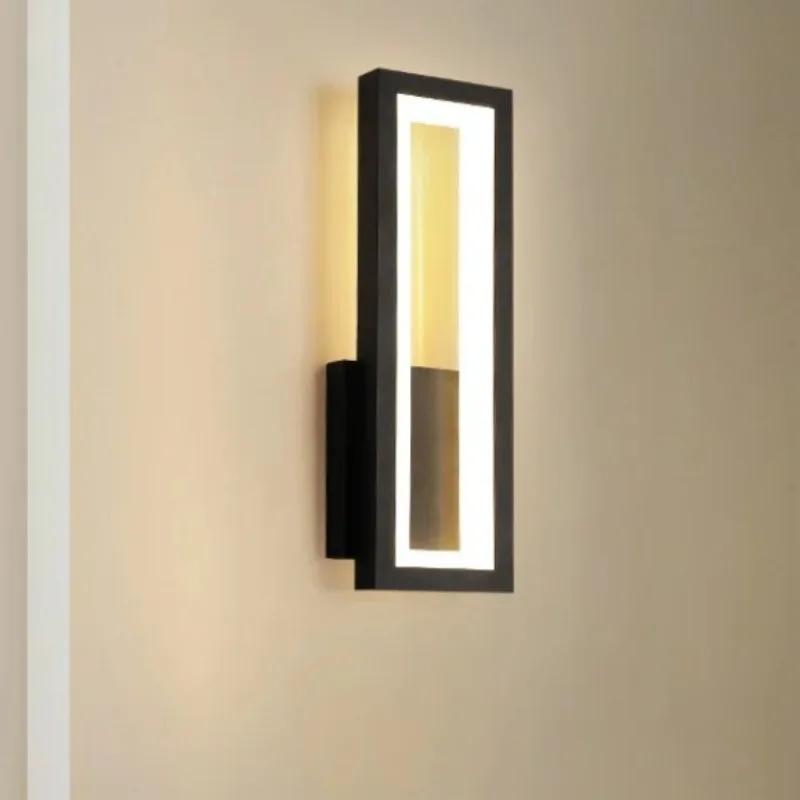 Modern Minimalist Wall Lamps Home Decor Living Room Bedroom Bedside 17w Ac96v-260v Led Sconce Black White Light Aisle Decoration