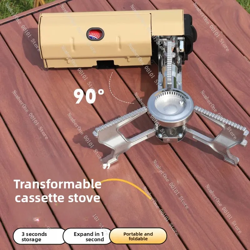 High Power Foldable Cassette Stove, Outdoor Camping Picnic Portable, Gas Hot Pot Tea Cooker