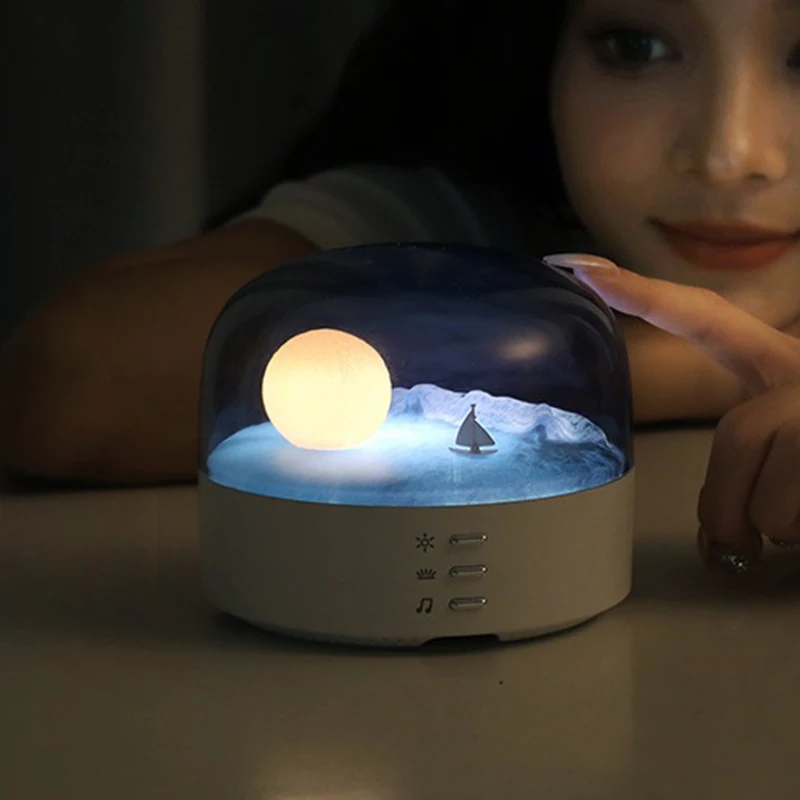 

C38 New Moon Wireless Bluetooth Speaker Atmosphere Light LED Night Bedroom Cartoon Bedside Decoration Stereo Caixa de som
