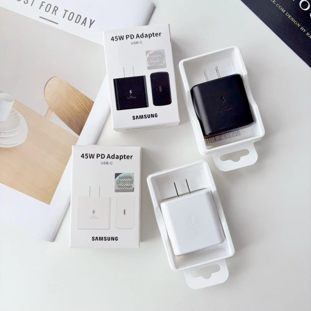45W Super Fast Charging 2.0 US Plug PD Type‑C Wall Charger Adapter For Samsung Galaxy S26 S25 S24 S23 Ultra Z Fold Z Flip 7 6 5
