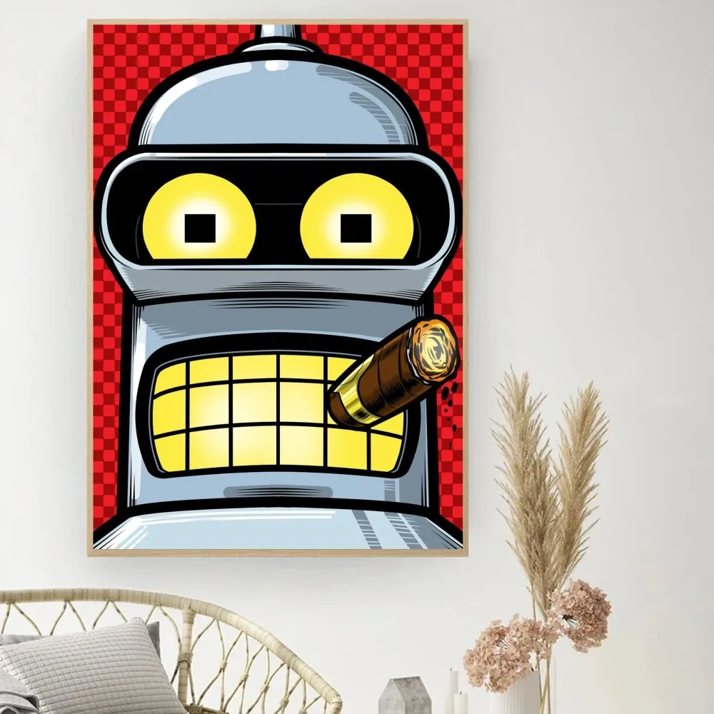 Cartoon F-Futuramas Poster DIY Vintage Movie Poster Wall Art Painting Study Stickers Small Szie Wall Painting