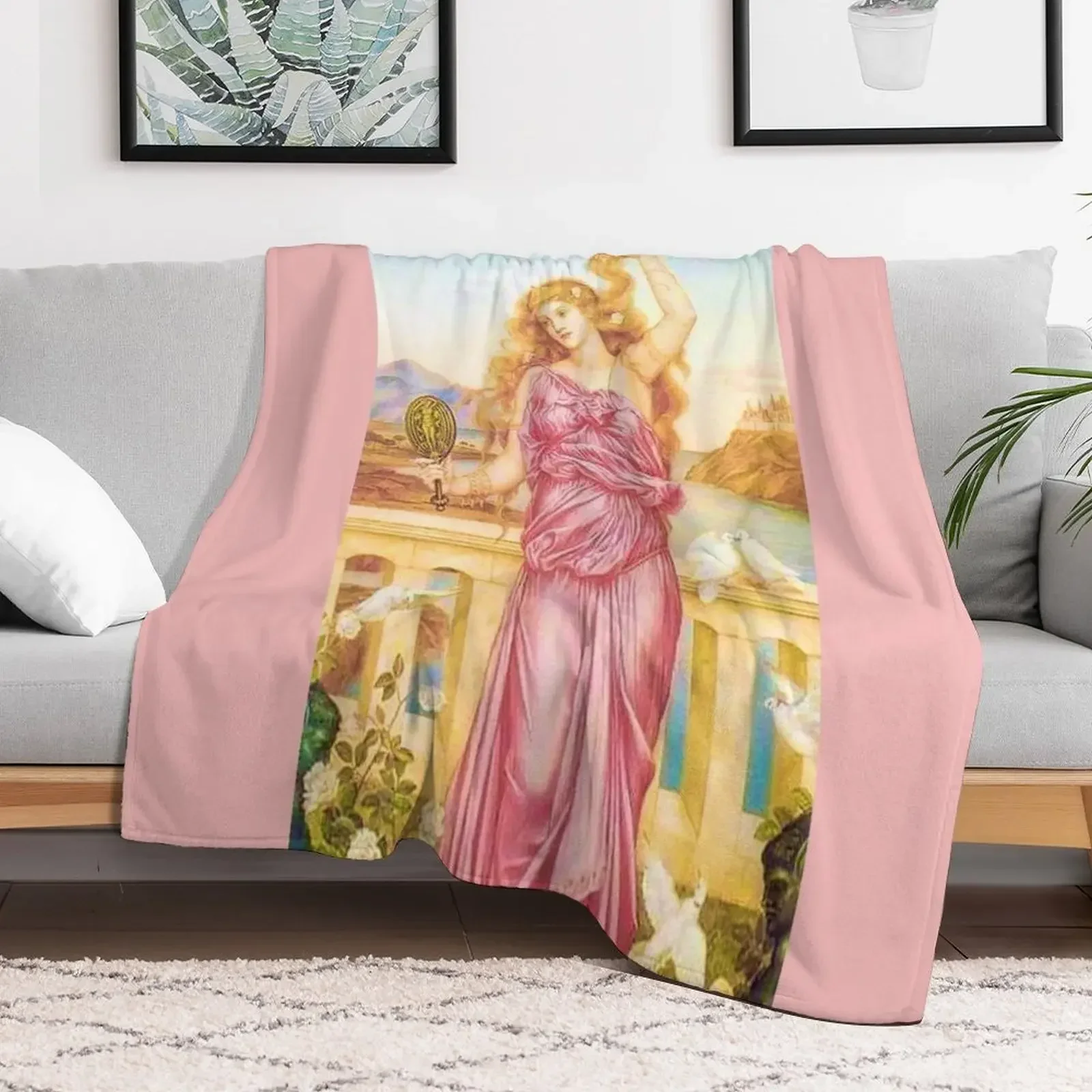

Helen of Troy is an 1898 painting by Evelyn De Morgan Throw Blanket Shaggy Thins Blankets wednesday Thermals For Travel Blankets
