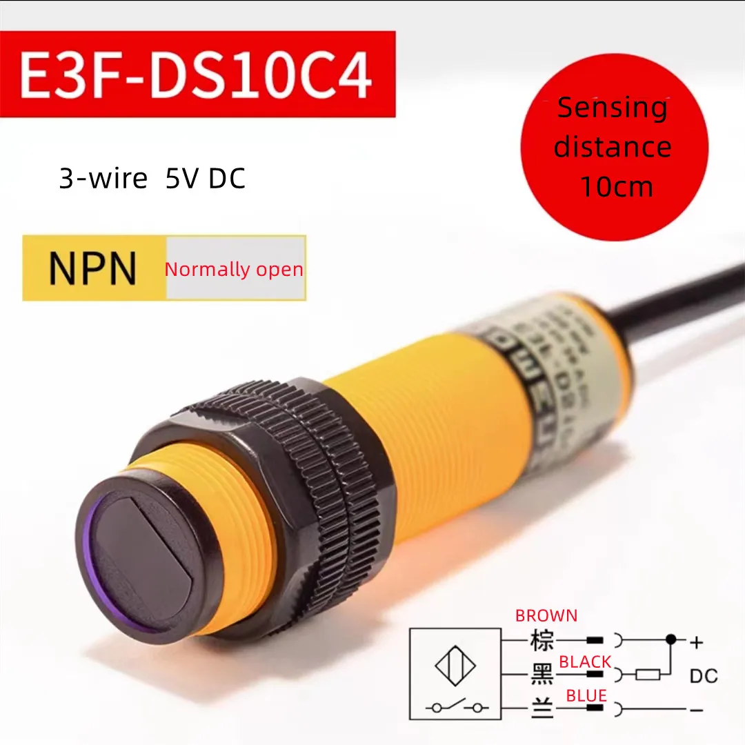 Sensor Diffuse Reflective Photoelectric 5 PCS  Infrared Sensor Proximity Switch 5v Sensor