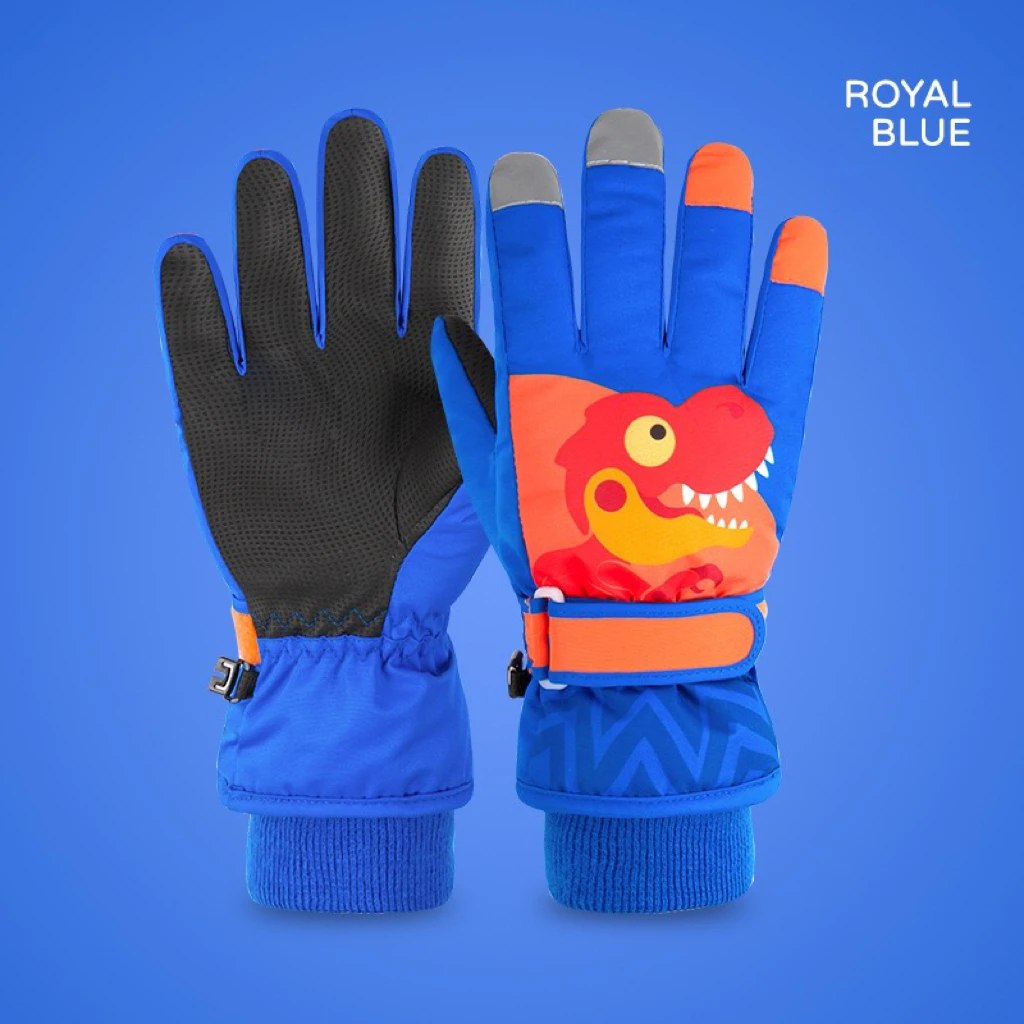 Gants de ski imperméables épais pour enfants, mitaines de neige pour garçons et filles, sports de plein air pour enfants, lieux d'hiver pour bébé, sourire, 506