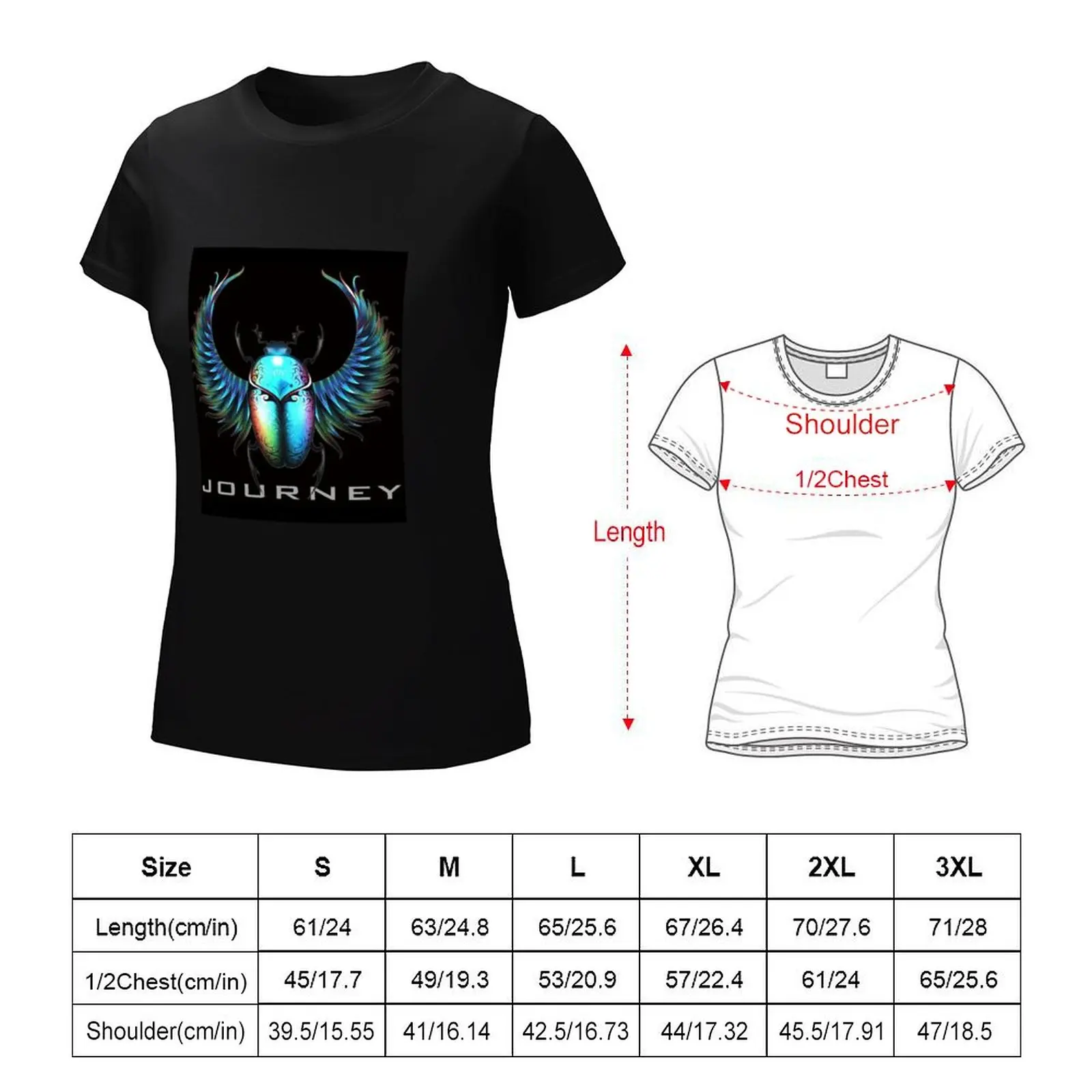 Journey T-Shirt animal print shirt for girls Blouse vintage clothes graphics clothes for Women