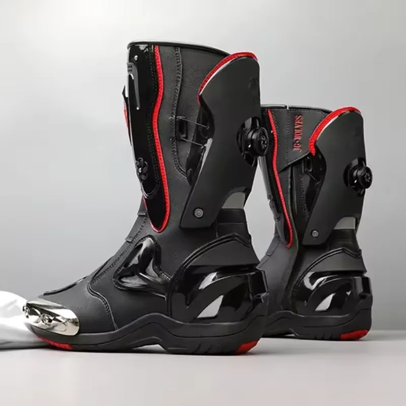 

Motorcycle Boots Four Season New Men's Outdoor Fashion Plus Size High Top Cycling Shoes Comfort Anti-collision Protective Boots