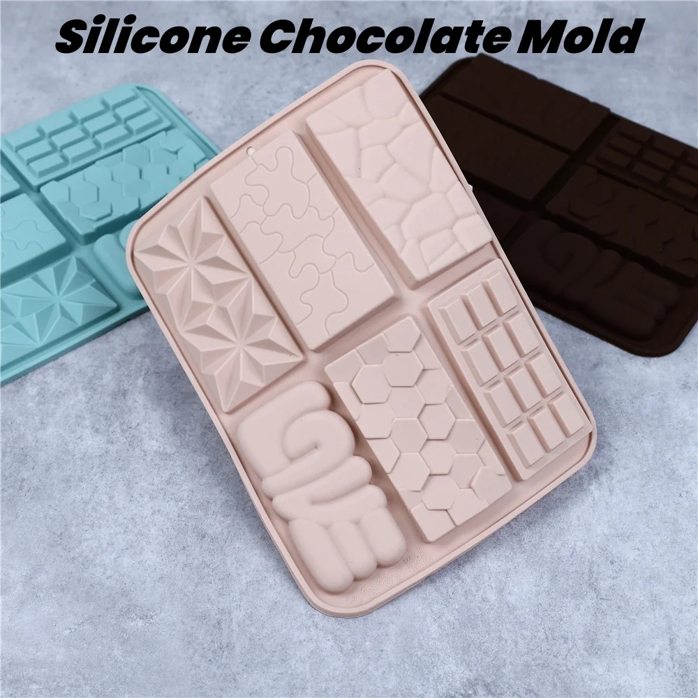 Chocolate Bar Waffle Making Mold Practical Chocolate Making Tool Aroma Candle Silicone Mold Food Grade Silicone Baking Supplies