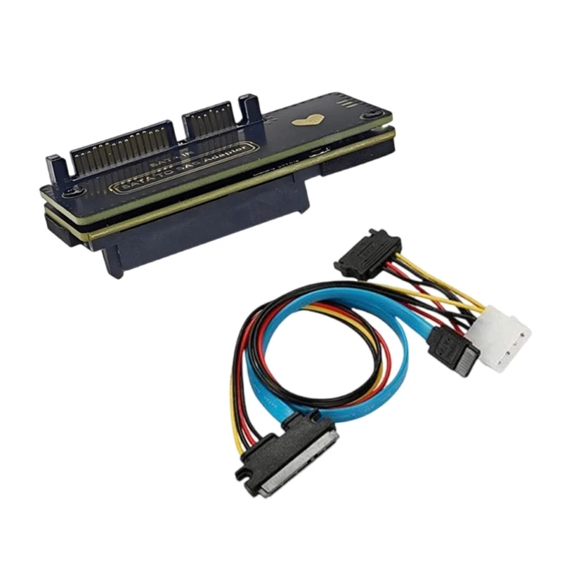 

6Gbps 22Pin to 29Pin Converter Cable Risers Card for 2.5/3.5inch HDD Solid States Disk