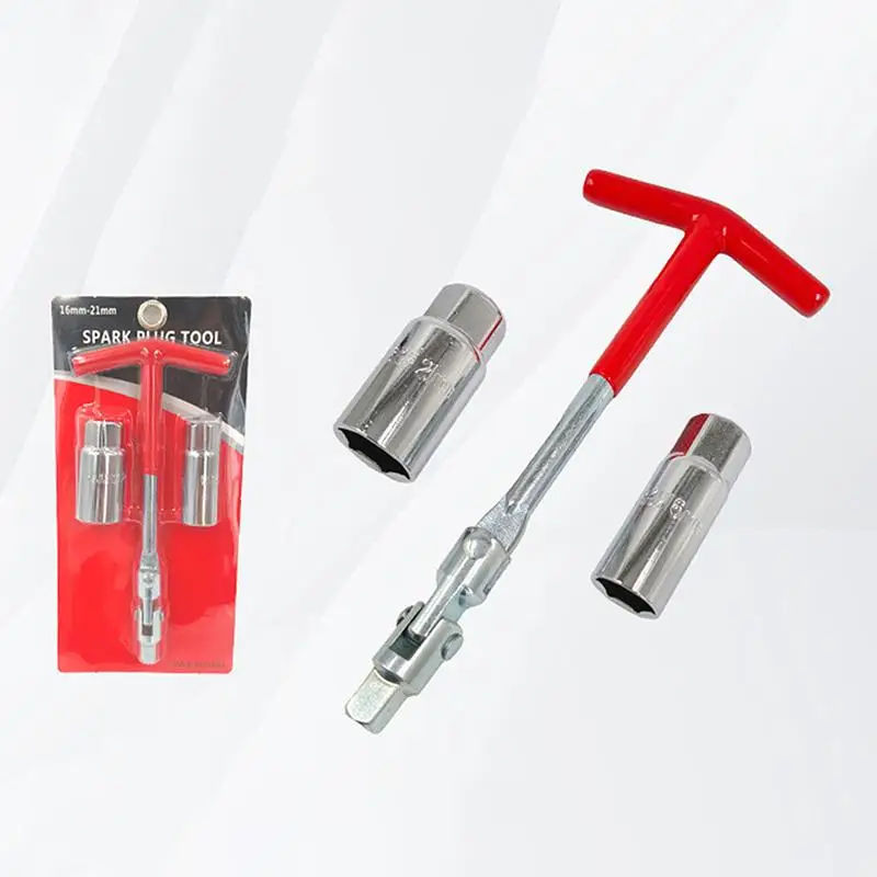 T Handle Spark Plug Wrench Set Non-Slip Handle 3/4PCS Sturdy Tools for Car Motorcycle Emergency Repair Use