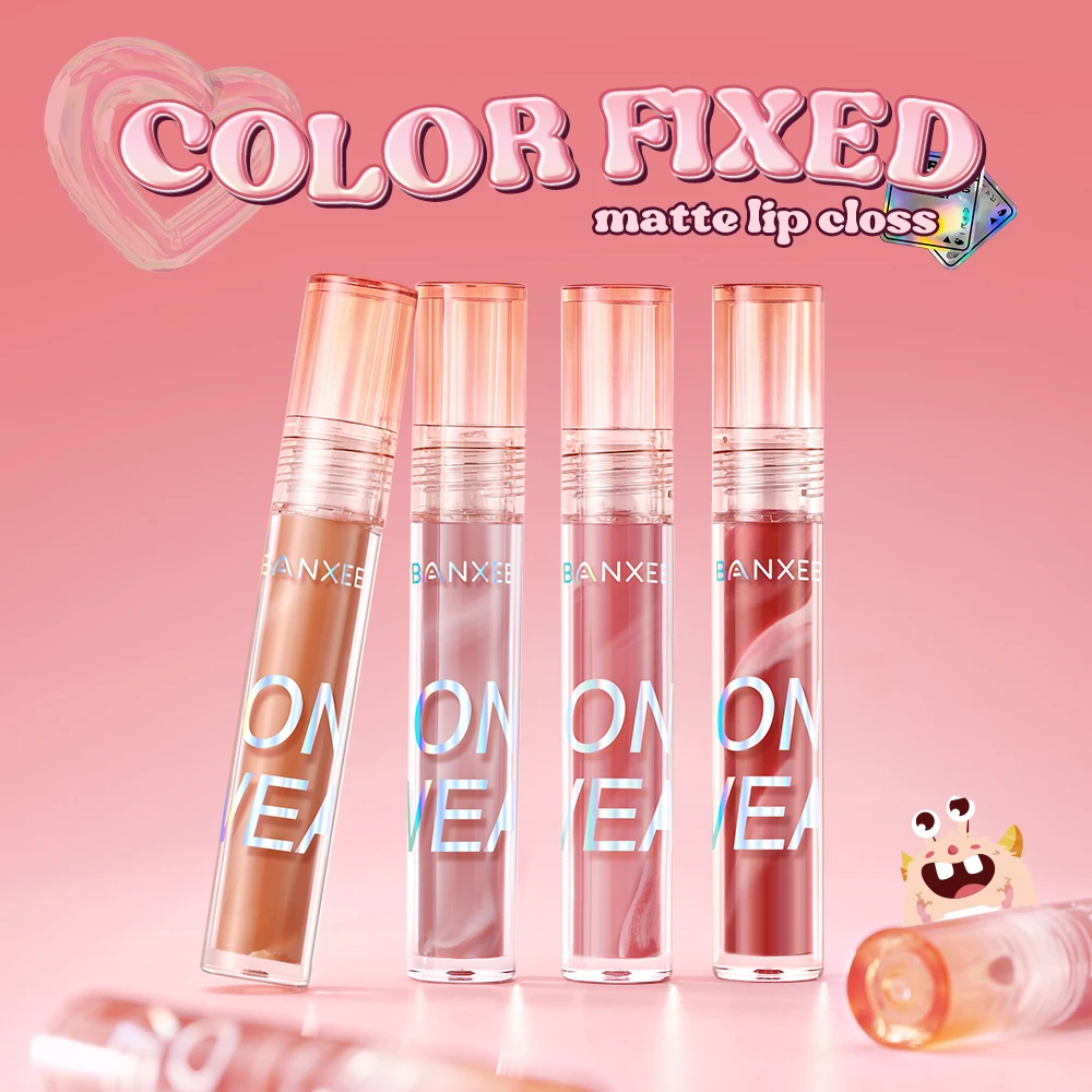 BANXEER Liquid Lipstick Super Waterproof Long Lasting Highly Pigmented Smudge-proof Non-stick Cup Lip Glaze Lip Tint Makeup