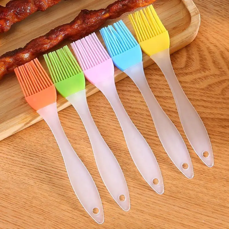 Silicone Oil Brush Household Kitchen Baking Pancake Oil Brush Tool Small Barbecue Brush High Temperature Resistant No Hair Drop