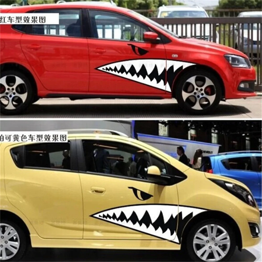 

Sharks mouth shark car stickers personalized car stickers funny car modified off-road vehicles converted stickers AP-037