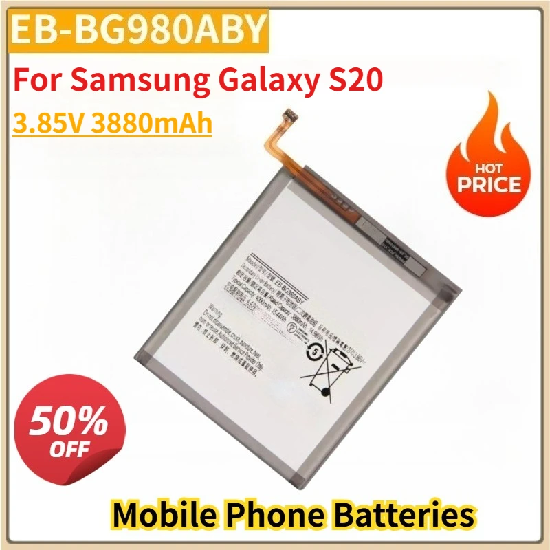 

New EB-BG980ABY Replacement Mobile Phone Battery 3.85V 3880mAh for Samsung Galaxy S20
