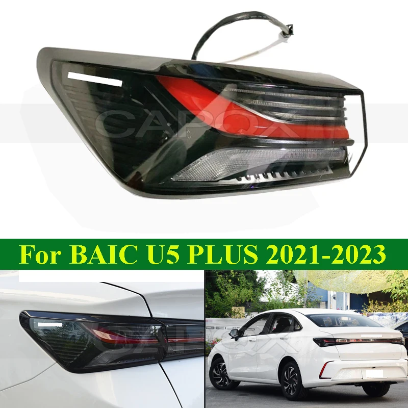 

CAPQX внешний задний бампер задний фонарь задний фонарь для BAIC U5 PLUS 2021-2023 задний фонарь стоп-сигнал стоп-сигнал