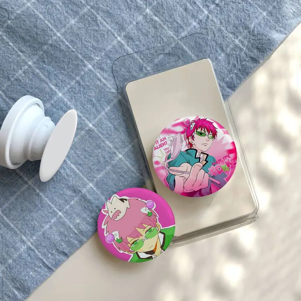 Anime S-Saiki K-Kusuo Brooches Stylish Ornament Pins Exquisite Round Badge Bag Accessories Jewelry Gifts