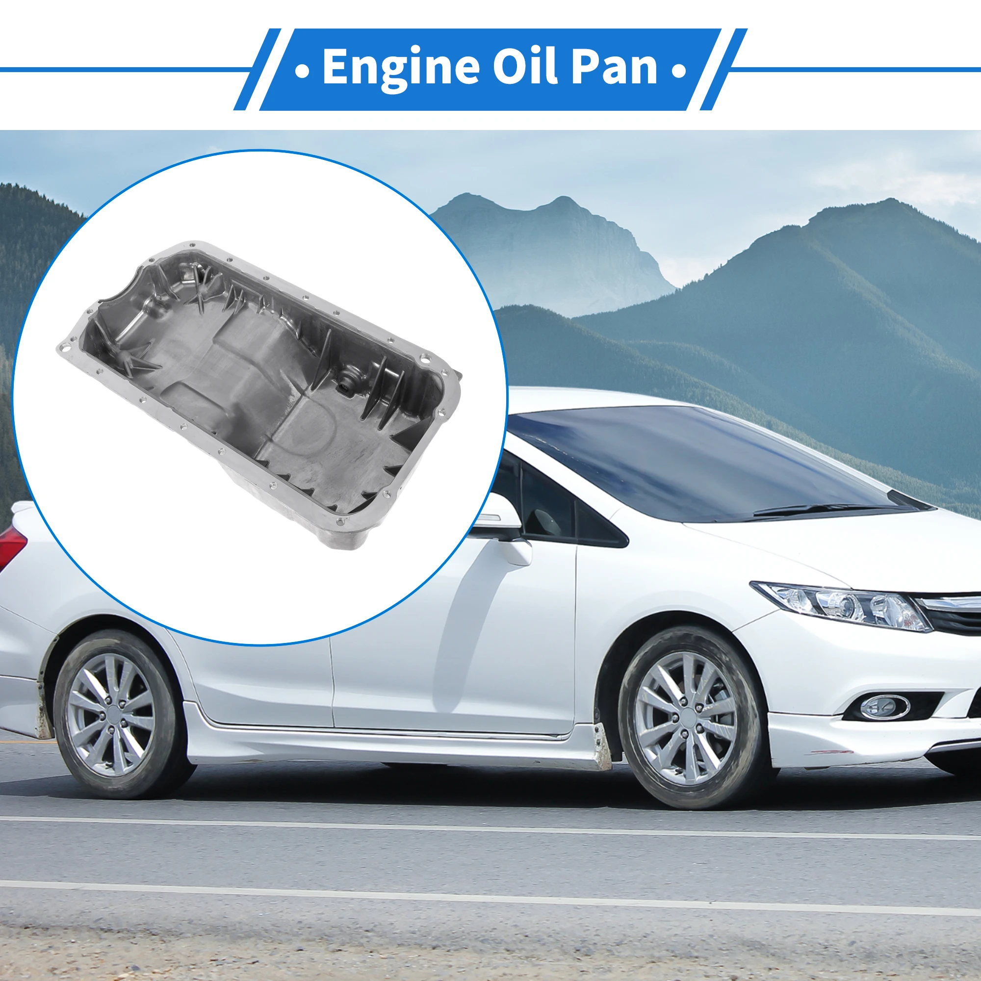 

UXCELL No.11200P5K000 Масляный поддон двигателя для Honda Prelude Base из алюминиевого сплава серебристого тона