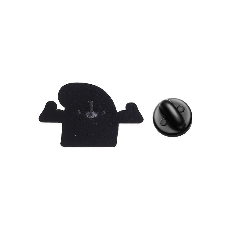 Cartoon Fitness Doodle Enamel Brooch Cute Weightlifting Meme Badge Black White Metal Lapel Pin Backpack Clothes Decoration Gift