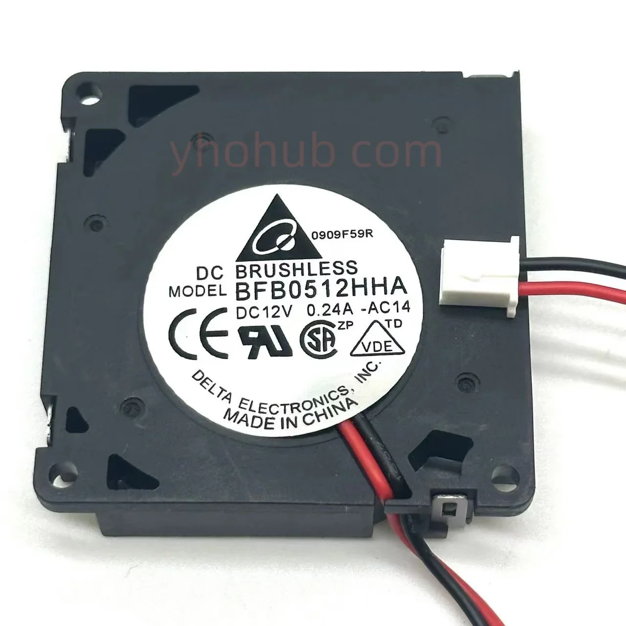 

Delta Electronics BFB0512HHA DC 12 В 0,24 А 50x50x10 мм 2-проводной охлаждающий вентилятор для сервера