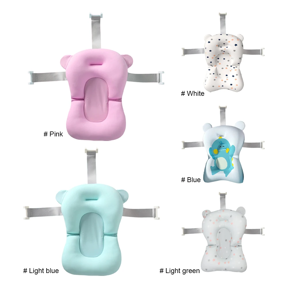 Newborn Baby Bath Cushion Seat Anti Slip Bathing Pillow Seat Portable Provides Comfort and Support for Baby 0-12 Months